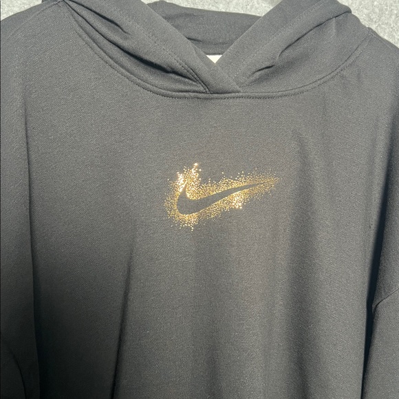 Nike Women’s Golden Nike Oversized Graphic Cropped Sweatshirt NWT SZ XL - Picture 3 of 6